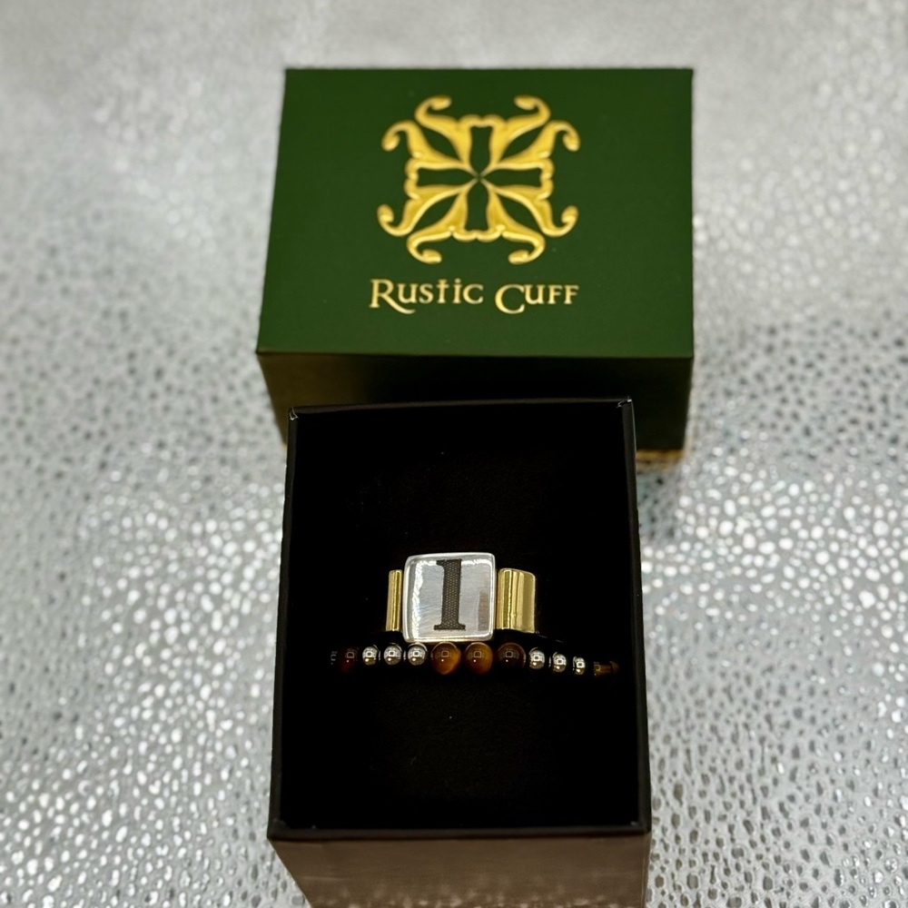 Rustic Cuff Gold and Silver Textured Bracelet